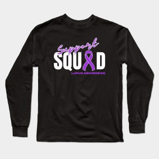 Lupus Awareness Purple Ribbon Support Squad Long Sleeve T-Shirt